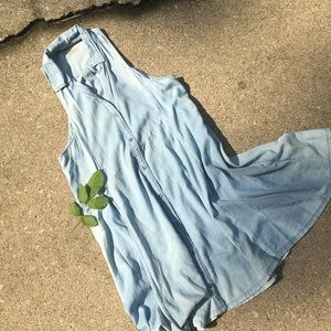 Chambray shirt dress